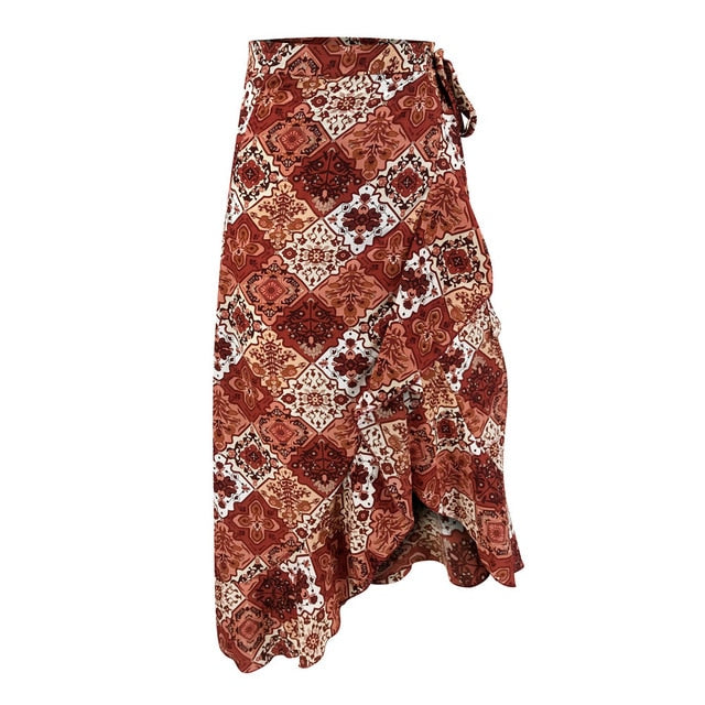 Boho Maxi Wrap Split Skirt - Flip Flop Labs