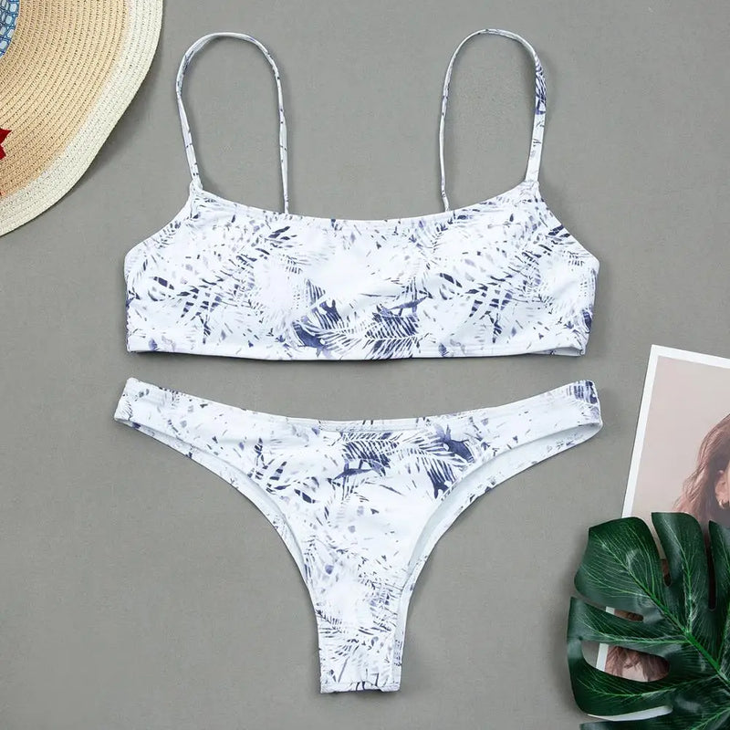 Brazilian Bikini 2022 Bathing Suit Women Swimsuit Plus Size Solid Swimwear Sexy Bandeau Bikini Set Push Up Maillot De Bain Femme - Flip Flop Labs