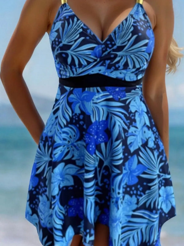 Sexy High-Waist Printed Bikini Two-Piece Swimsuit Women's Large Size Swimming Suit Trendy Poolwear Beachwear Summer 2025