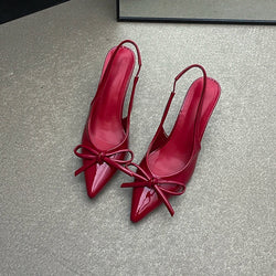 2025 New Summer High Heel Women Sandals Shoes Fashion Shallow Butterfly-knot Shoes Elegant Wedding Party Shoes