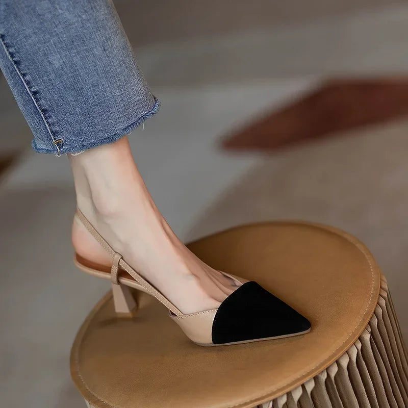 High Heels Summer 2025 New Arrival Fashion Buckle Pointed Heel Sandals Women Comfort Simplicity Stilettos