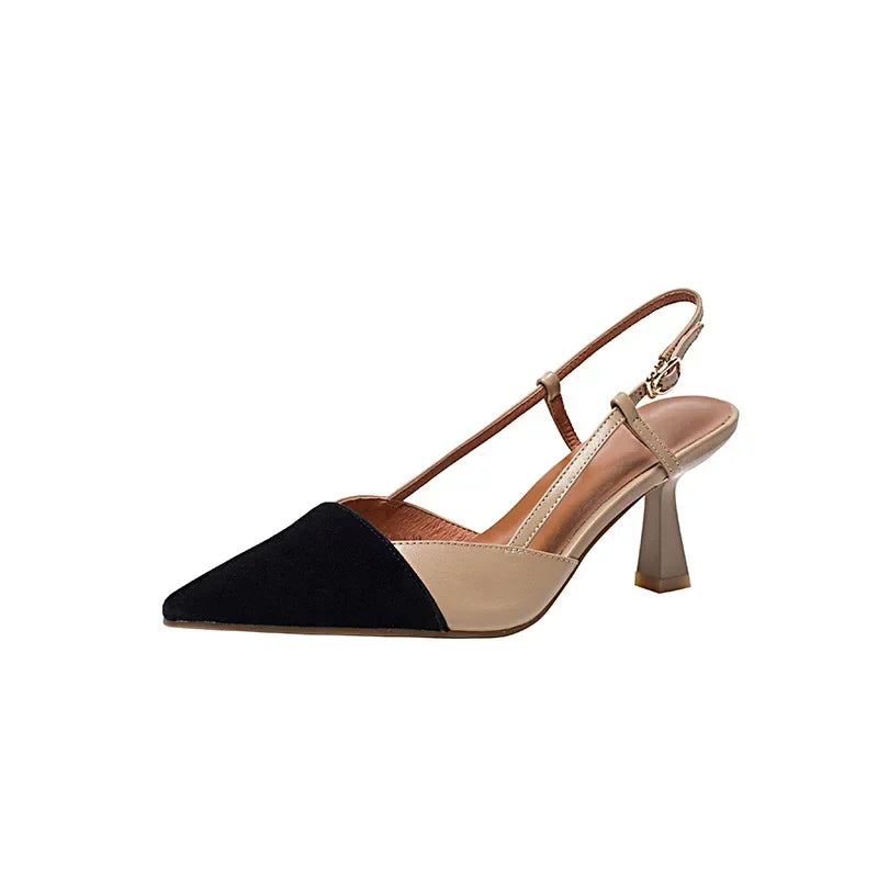 High Heels Summer 2025 New Arrival Fashion Buckle Pointed Heel Sandals Women Comfort Simplicity Stilettos