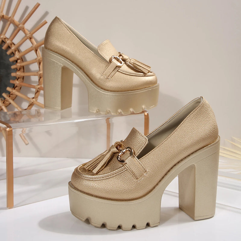 High Heels Women Mary Jane Shoes Retro Bows Elegant Chunky Heel Women Wedding Shoes Fashion White Round Toe Platform Sandals