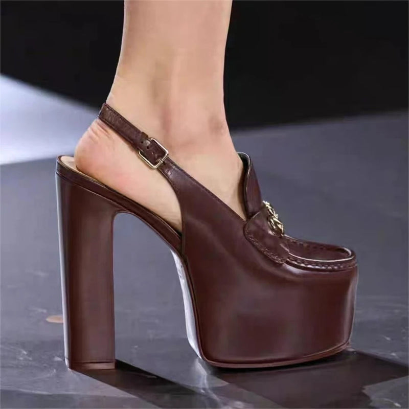 European and American thick platform high heels Sandals for Women 2025 New Style shoes women Zapatos mujer