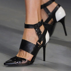 Pointed Toe Ankle Strap Gladiator Sandal Heels - Flip Flop Labs
