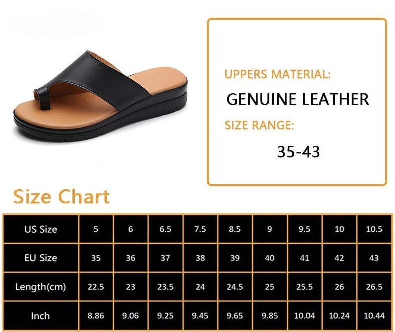 Leather Bunion Slippers - Flip Flop Labs