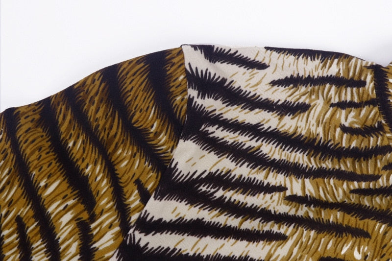 Tiger Animal Print Bodycon Dress - Flip Flop Labs