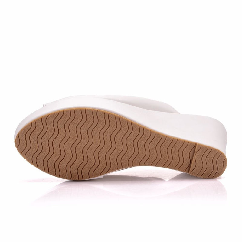 Peep Toe Platform Wedge Slippers - Flip Flop Labs