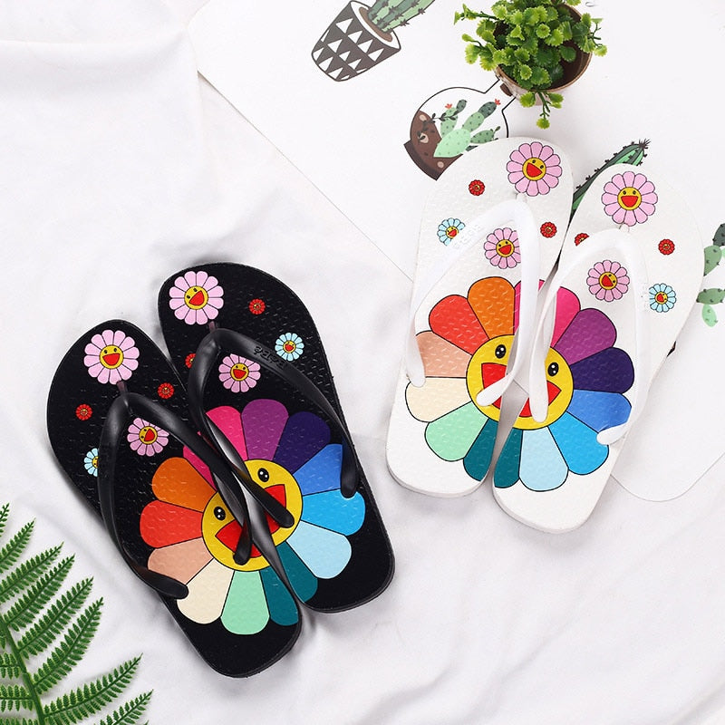 Cute Flower Slide Flip Flops - Flip Flop Labs
