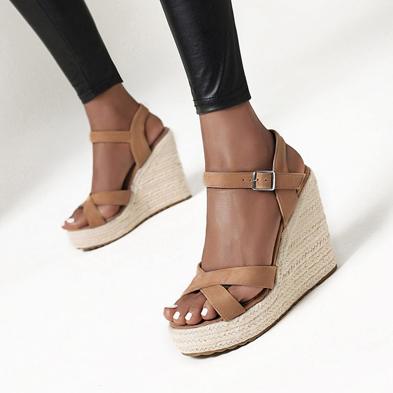 Cross-strap Wedge Sandals - Flip Flop Labs