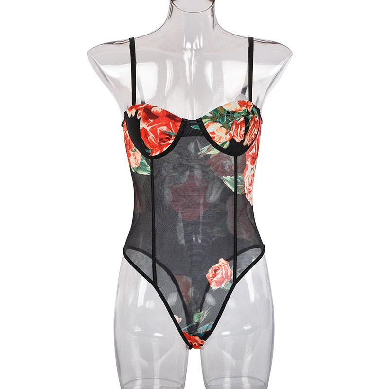 Floral Embroidered Bodysuit