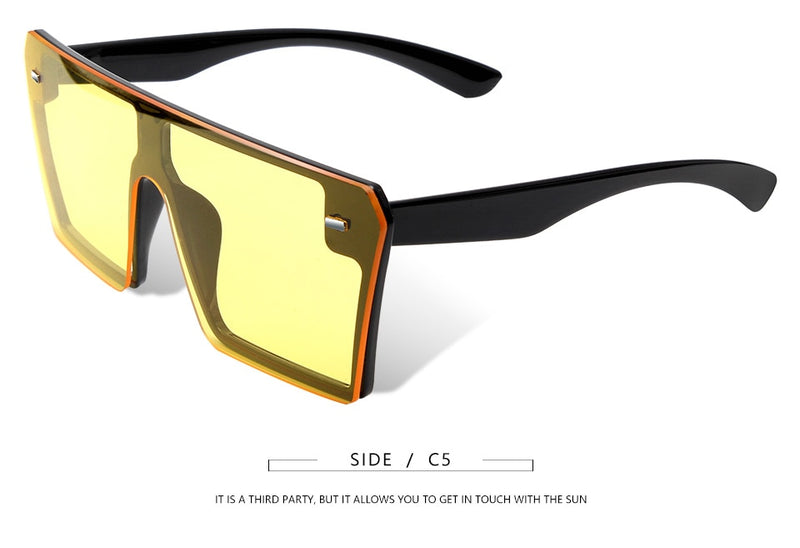Flat Top Oversize Square Sunglasses - Flip Flop Labs