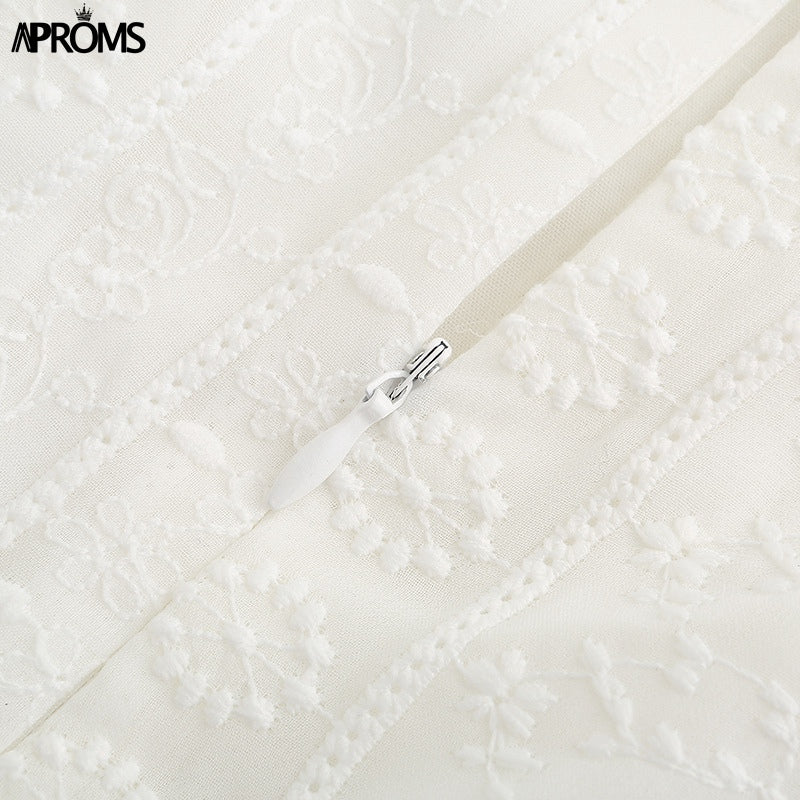 White Lace Crochet Short Dress - Flip Flop Labs