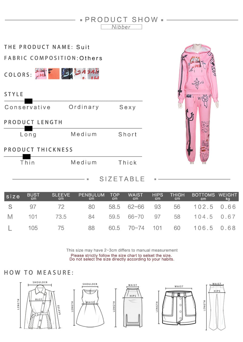 Cartoon Graphic Casual Tracksuit 2Piece Outfit - Flip Flop Labs