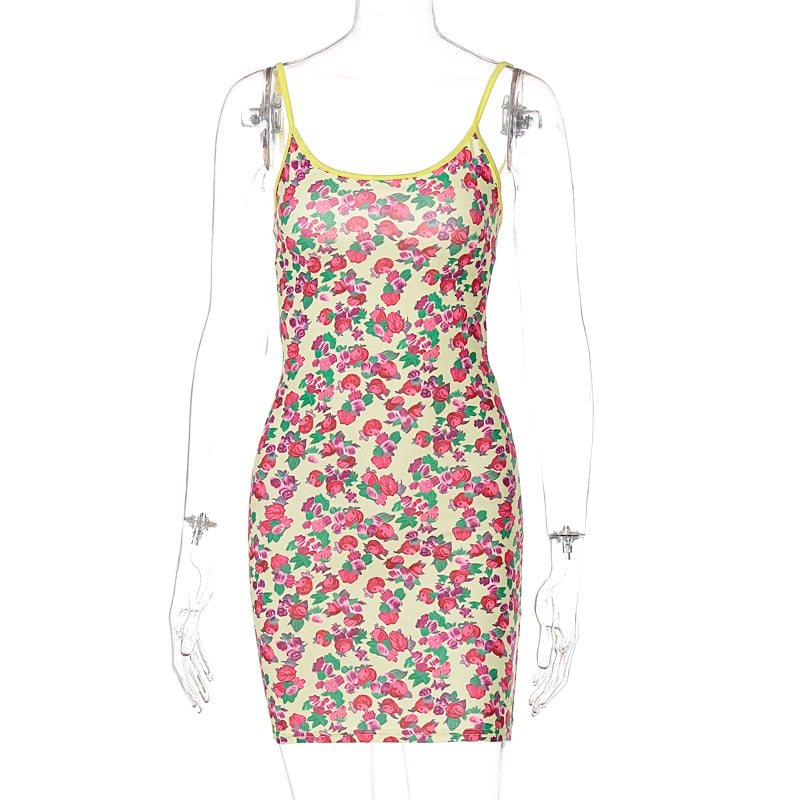 Floral Print Mini Bodycon Dress - Flip Flop Labs