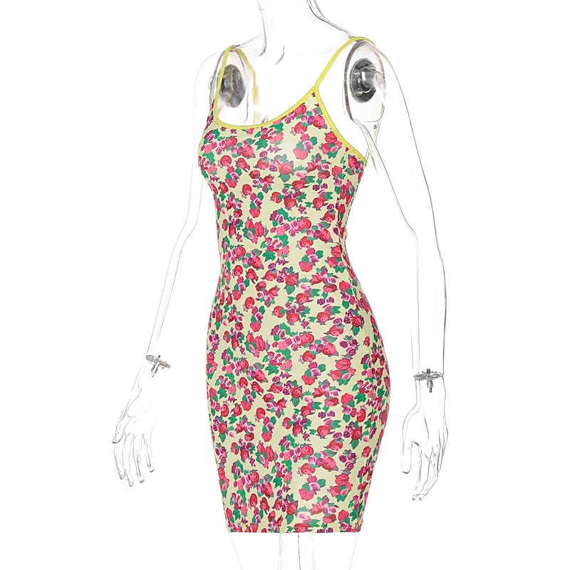 Floral Print Mini Bodycon Dress - Flip Flop Labs