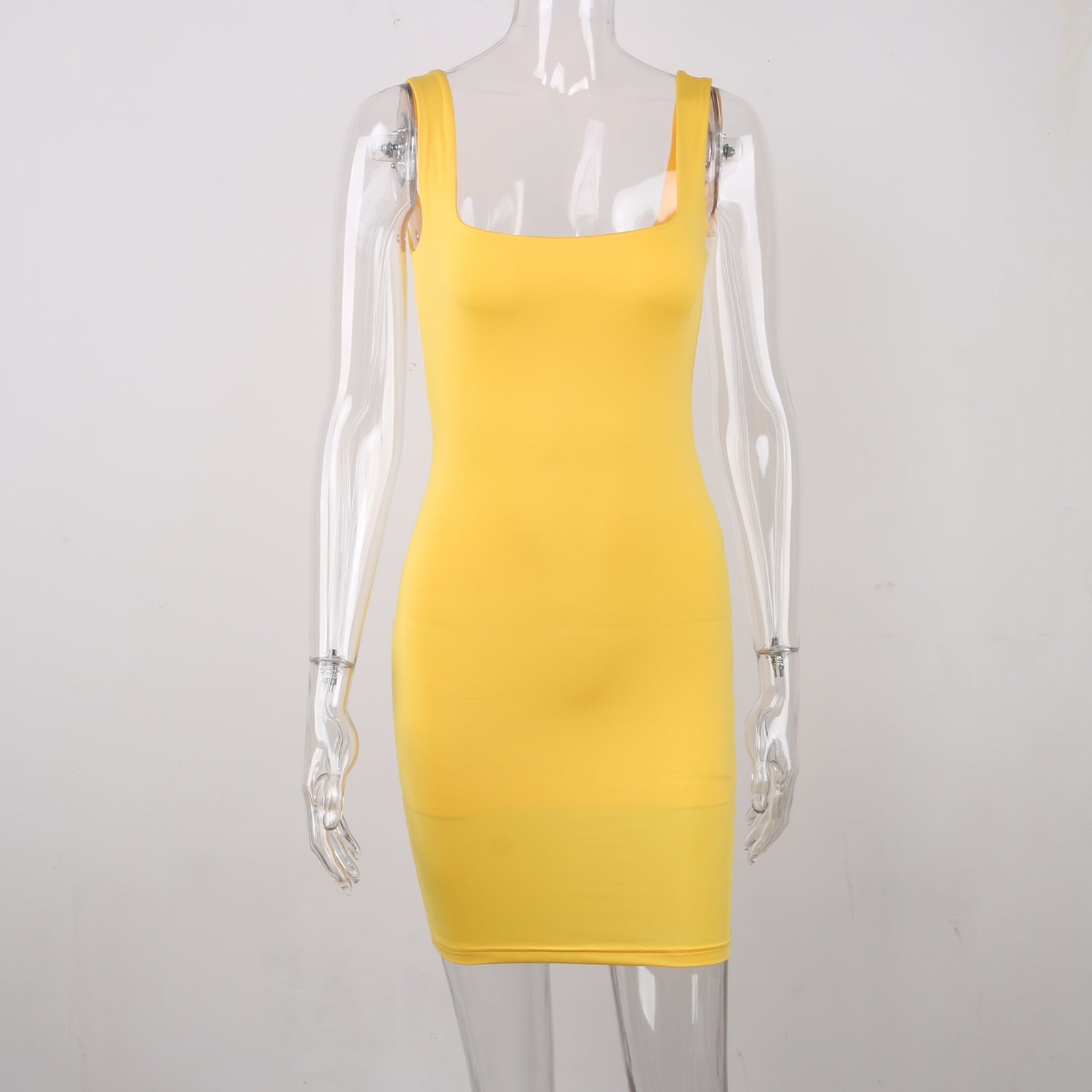 Square Neck Sleeveless Bodycon Mini Dress– Flip Flop Labs