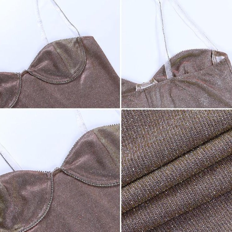 Silky Low-Neck Mini Dress - Flip Flop Labs