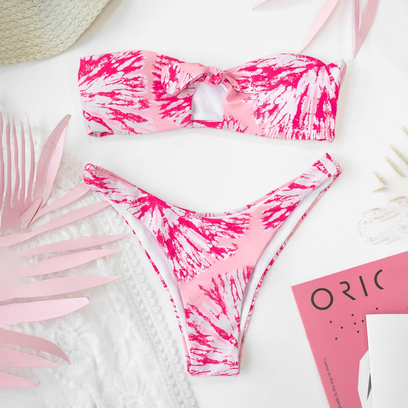 Strapless Pink Mini Bikini Set - Flip Flop Labs