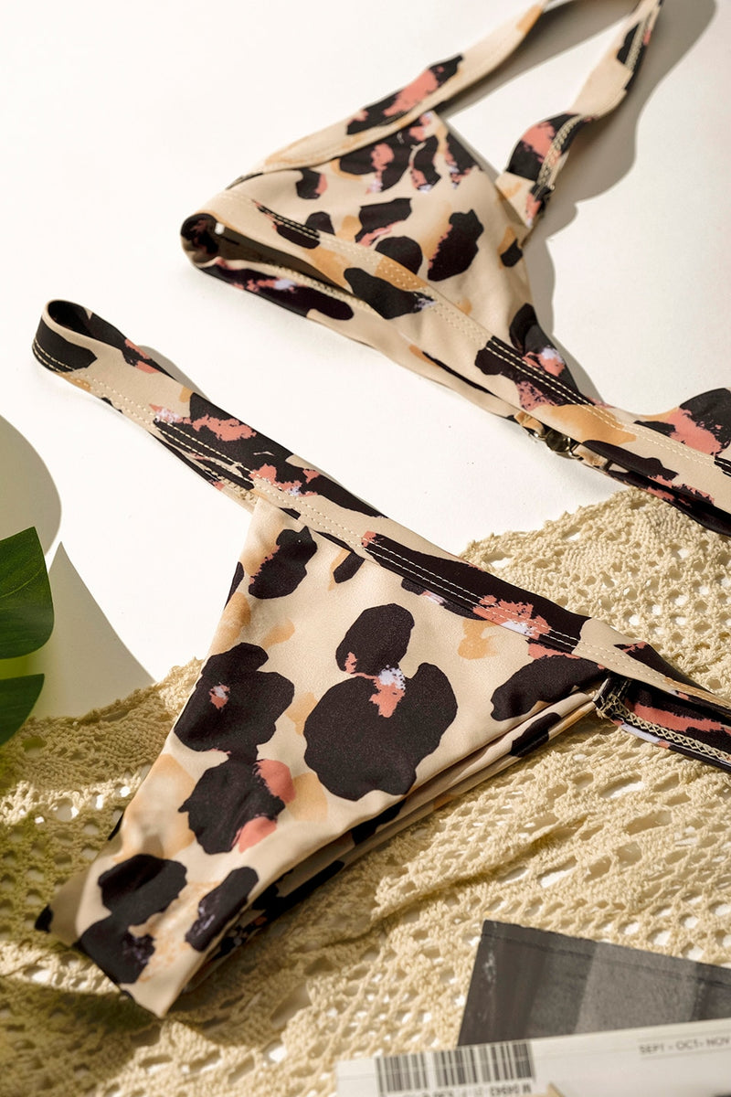 Leopard Print Push Up Bikini Set - Flip Flop Labs