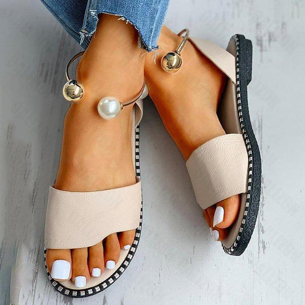 Pearly Flat Sandals - Flip Flop Labs