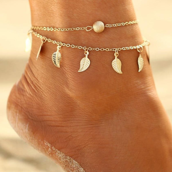 Summer Beach Double Anklet - Flip Flop Labs